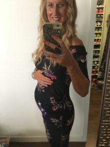 Meredith Kessler Dress and baby bump