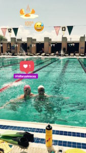 Meredith Kessler Hillary Biscay swimming in Arizona